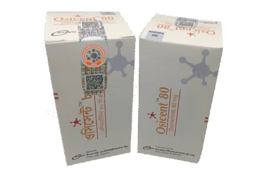 عبوة Osicent (80 ملغ)، الشركة المصنّعة كما هي مدرجة: Incepta Pharma